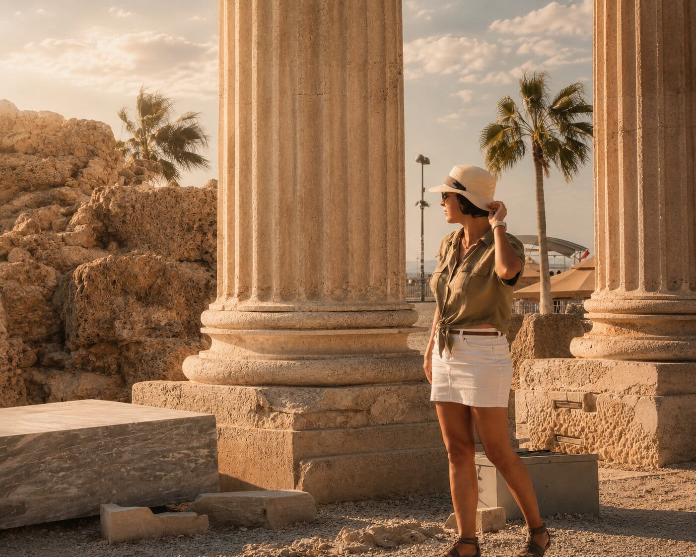 Roza in Antalya at sunset